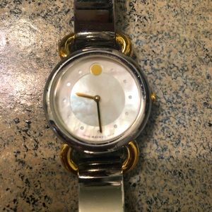 Ladies Two-tone Movado Watch Sapphire Crystal